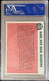1962 Venezuela Topps Babe Ruth And MGR. #137 Huggins PSA 6 Yankees